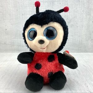 Ty Beanie Boos Izzy the Ladybug 6 inch Beanbag Bottom Plush 2017 DOB July 18